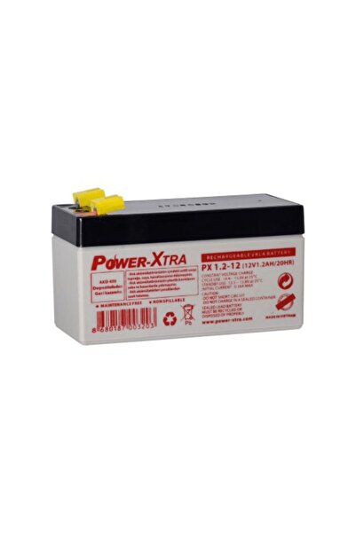 POWER-XTRA 12 V 1.2 Ah Bakımsız Kuru Akü