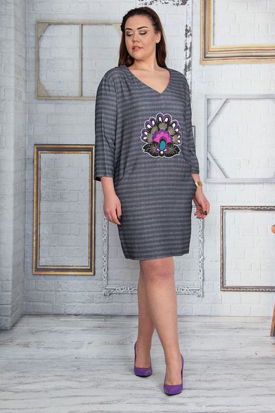 Şans Plus Size Tunic - Gray - Regular fit