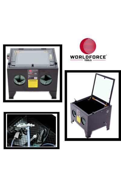 Genel Markalar Worldforce Mini Kumlama Makinesi 90 Litre Ful Set Kabin Ölçüsü...