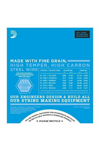 Daddario Exl125 09 Electric Guitar String Set Super Tops-reg.buttoms(.009)