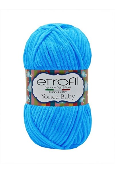 Etrofil Yonca Baby 70520 Τυρκουάζ Βελούδινο Νήμα Πλεξίματος στο χέρι - 5 Τεμά...
