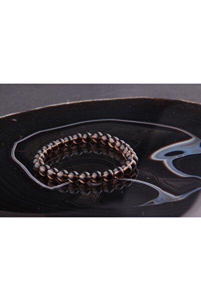 OSMANLI DEĞERLİ TAŞ Sertifikalı Dumanlı Kuvars Doğaltaş Bileklik 6 Mm B171