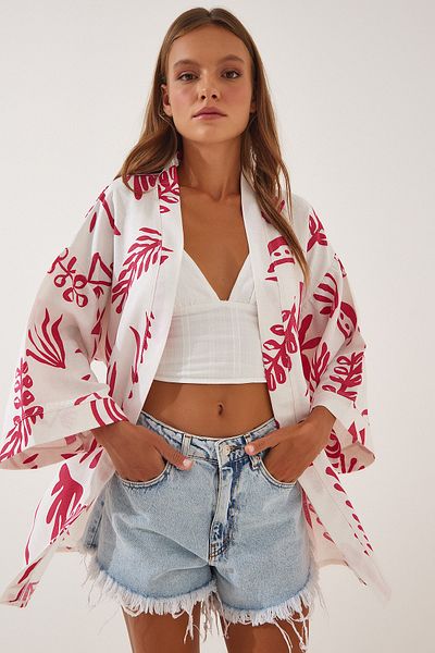 Happiness İstanbul Kimono & Kaftan - Rot - Regular Fit