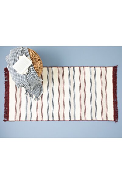English Home Sparks Dokuma Kilim 60x100 Cm Beyaz - Bordo