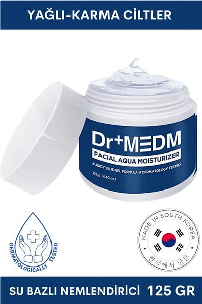Dermal Dr+medm Facial Aqua - 125 Gr Moisturizing Cream for Oily and Combination Skin