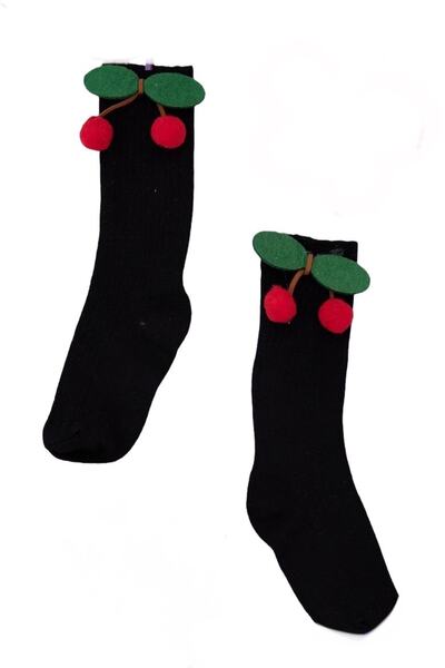 SANTRALBEBE Girl's Cherry Knee Socks