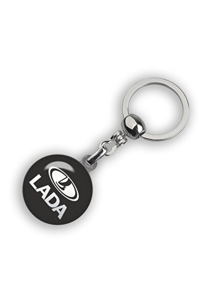 Modül Breloc rotund cu logo-ul și scrierea Lada, imprimat prin picătură. Culo...