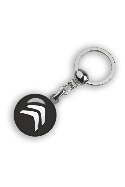 Modül Breloc rotund cu imprimare prin picătură cu logo Citroen. Culoare negru...