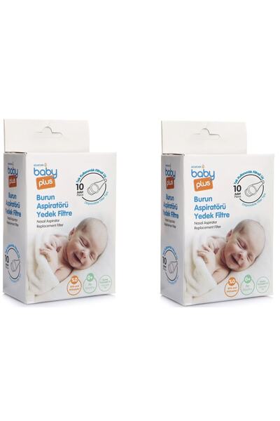 Baby Plus Baby Plus Baby Plus Bebek Burun Aspiratörü Yedek Filtre 10 Adet X 2...