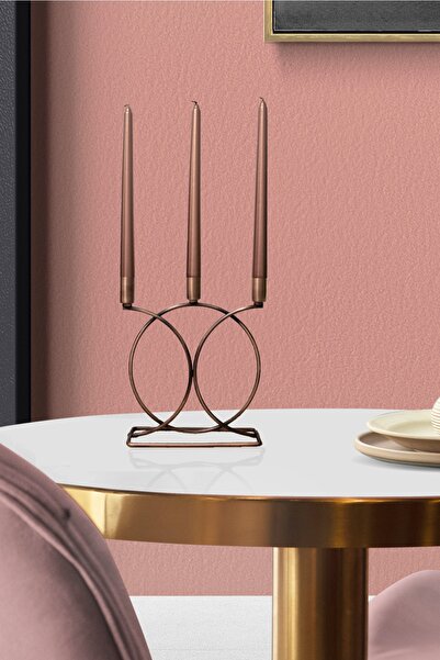 mba decor metal bending art Bronz Şamdan Mumluk Dekoratif Mumluk Geometri Kaplama Metal Paslanmaz Dolu Demir 20 Cm Ev Dekorasyon