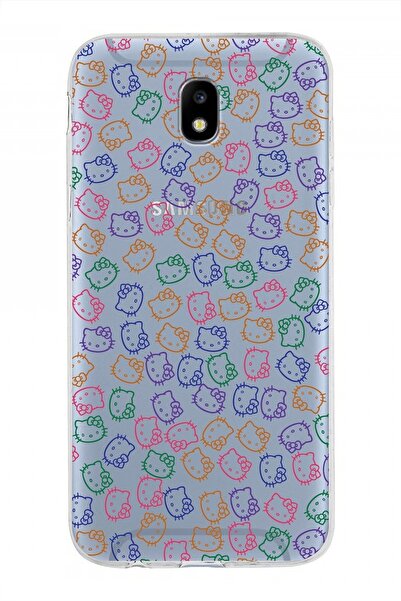 PrintiFy Samsung Galaxy J5 Pro Kapak Hello Kitty Tasarımlı Şeffaf Silikon Kılıf