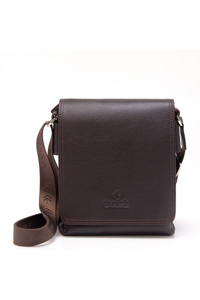 Eminsa Men's Brown Genuine Leather Shoulder Bag