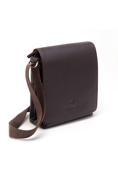 Eminsa Men's Brown Genuine Leather Shoulder Bag