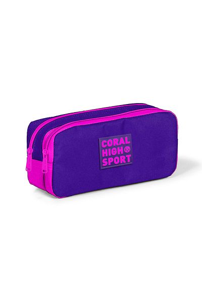 Coral High Sport Purple Pink Τσάντα μολυβιού δύο θέσεων 22265