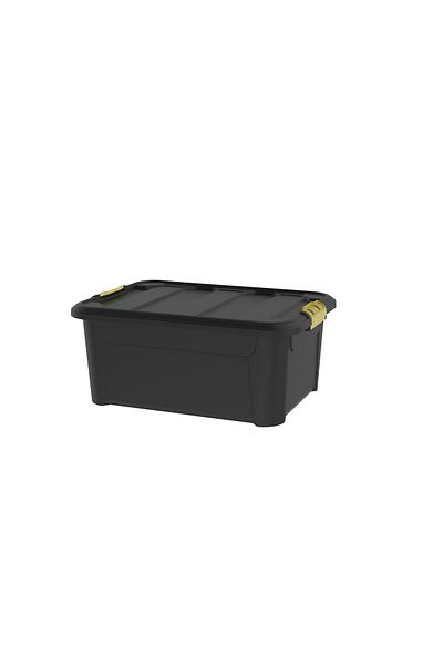 Melkan Home Storage Box & Toy Box Storage Organization Case 40l Black Lockable Safe