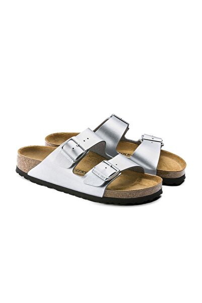 Birkenstock Arizona Bf Metallic Women's Silver 3 - Slippers1012283-29