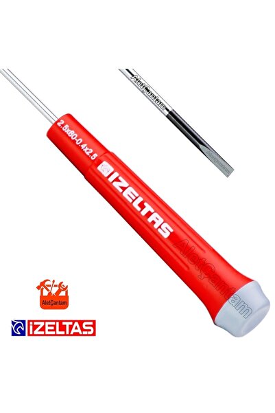 İzeltaş Elektronikçi Klemens Tornavida Düz Uçlu 2.5x80