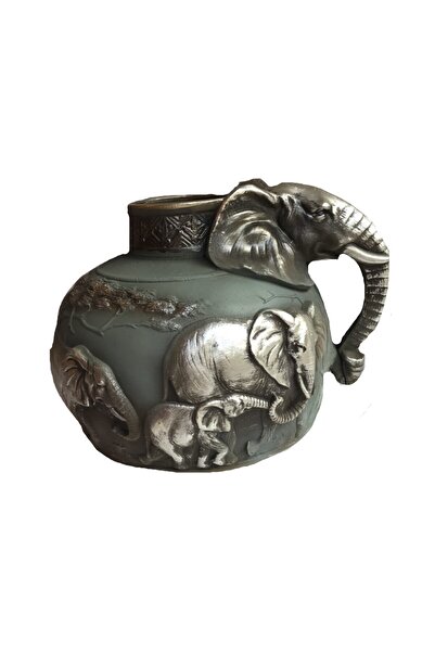 Dekoromi Dekoratif Polyester Fil Figürlü Vazo Heykel Biblo