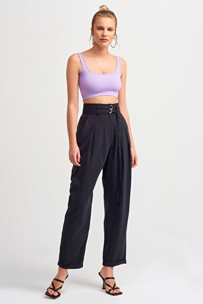 Dilvin Kadın Lila 3540 Askılı Crop Top 101A03540