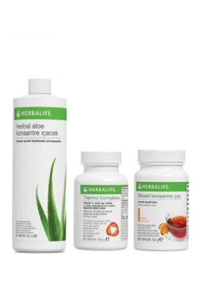 Herbalife Yağ Yakıcı Aylık Paket Şeftali Çay 50gr Thermo  Aloe Vera Içecek