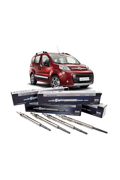 BERU Fiat Fiorino 1.3 Multijet Euro 5 Motorlara Uyumlu Isıtma Bujisi 4 Adet Set Halinde