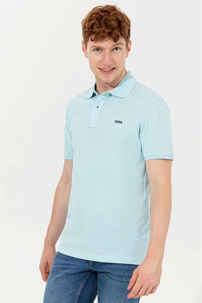 U.S. Polo Assn. Ανδρικό μπλουζάκι πόλο με λαιμόκοψη Basic
