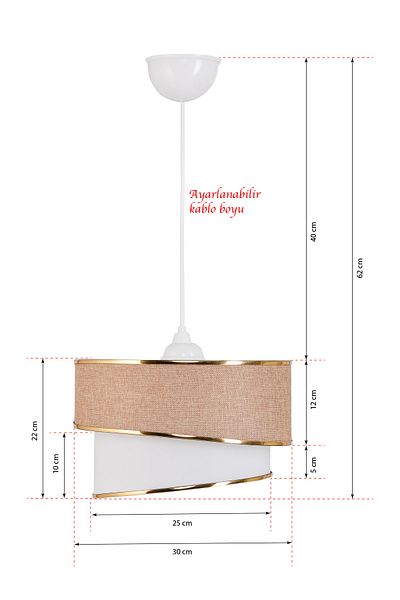EvLight Stare Single Pendant Lamp Chandelier Kumbeige