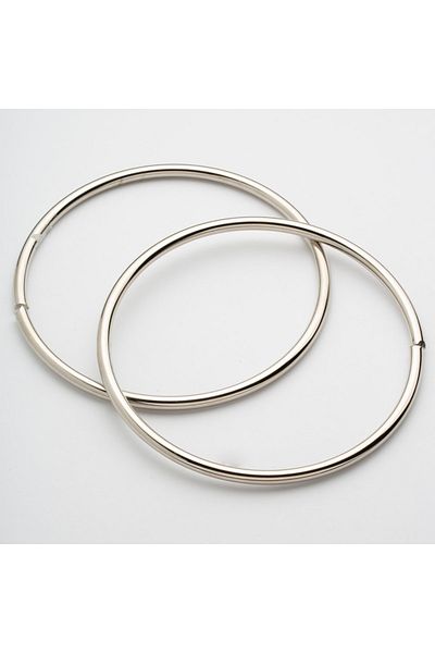 FOLD Mâner de geantă de culoare argintie 2 bucăți 13,5 cm