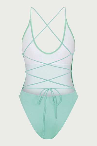 IAMNOTBASIC Costum de baie Napali verde pentru femei