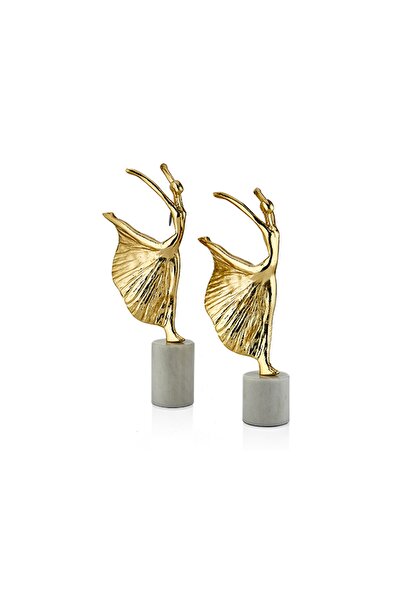 Kokosh Home Mermer Kaideli 2 Li Balerin Dekor 45x41 Cm