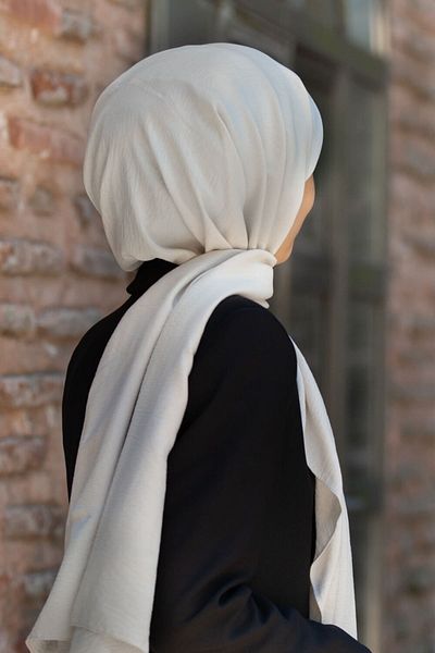 VİOLLA Women's Cotton Jazz Shawl Ivory