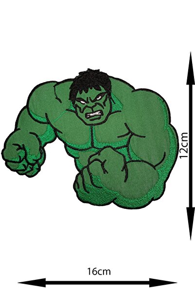 REMSATİC Ütü Ile Yapışan Arma - Patch - Hulk Modeli (12cm X 16cm)