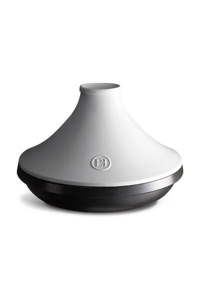 Emile Henry Induksiyon Uyumlu Tajin 32 Cm 4 Lt Slate Beyaz Kapaklı/slate -776632