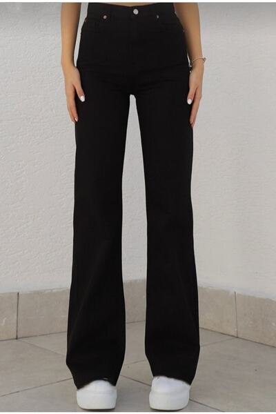 SANTA BELLA جينز أسود نسائي قوي من الليكرا عالي الخصر