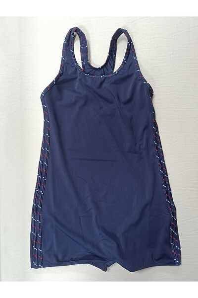 Kom Solid Color Girl's Swimsuit with Shorts