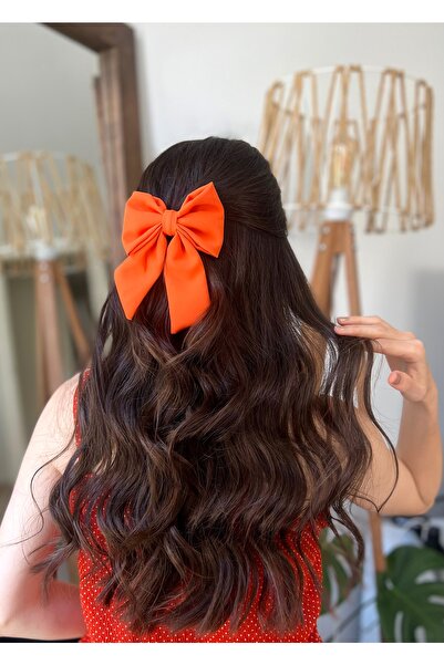 La Vie En Mode Accessory Kadın Turuncu Fiyonk Toka