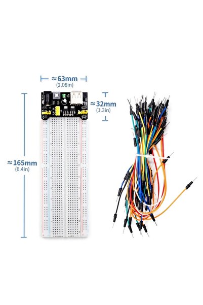 Genel Markalar Breadboard Seti - Mb-102 + 65 Parça Kablo Seti + Bb. Güç Kaynağı