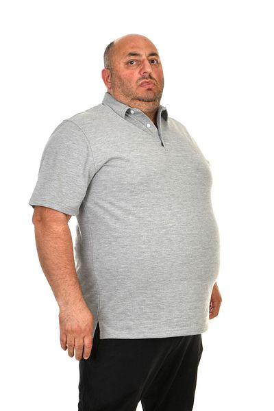 Sporting Men's Melange Gray Super Battalion Shirt Collar Pike T-shirt