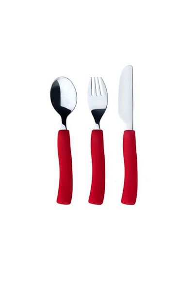 Paşabahçe 3 Piece Red Baby Food Spoon Set