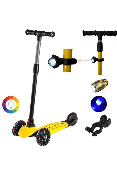 Cool Wheels 3 Tekerlekli Frenli Led Işıklı Boy Ayarlanabilir Çocuk Scooter