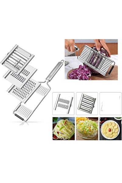 Angel Of Life 3 Başlıklı Saplı Kaymaz Rende Jülyen Kesici Patates Lahana Havuç Rendesi