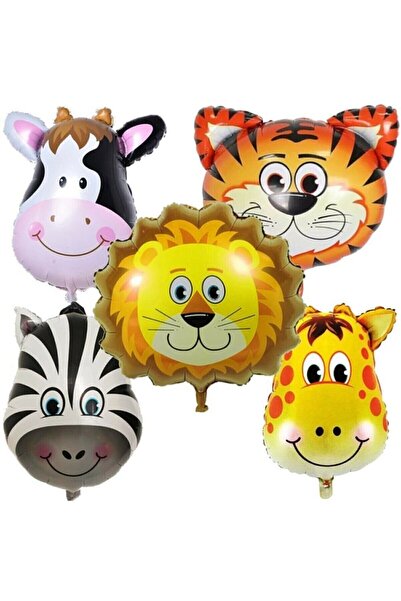 Trend Hediye Sepeti مجموعة بالونات من رقائق الفويل لعيد الميلاد من سفاري كونس...