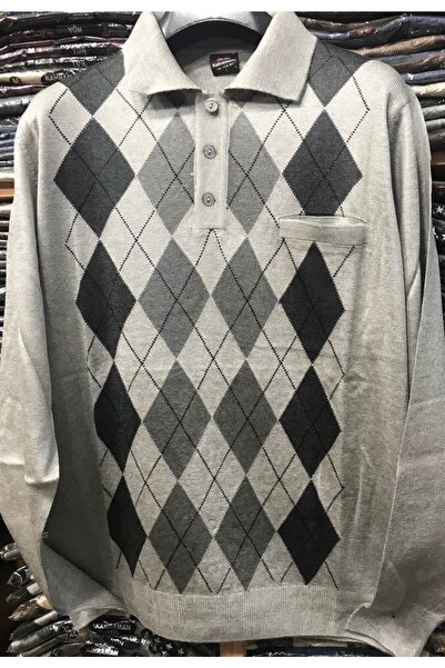 MODA Baba Patterned Fine Knit Buttoned Sweater