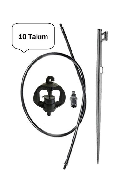 esulama Tırnaklı Mini Sprink Takımı Siyah-70lt/h (10 Adet)