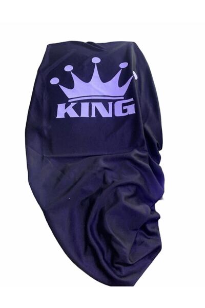 Gogo Motosiklet Sele (koltuk) Kılıfı Baskılı Siyah King