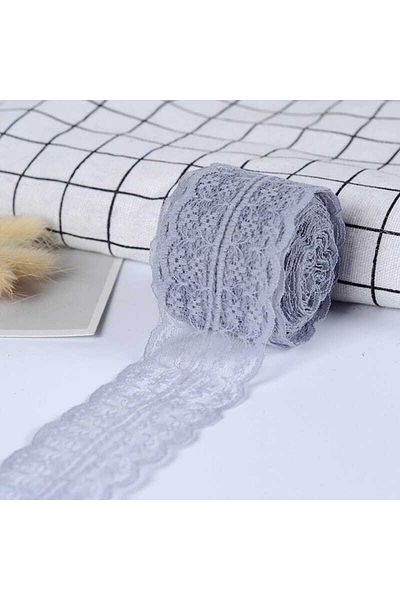 GELD Gray Color Lace Ribbon 4 cm – Ribbon – Ribbon