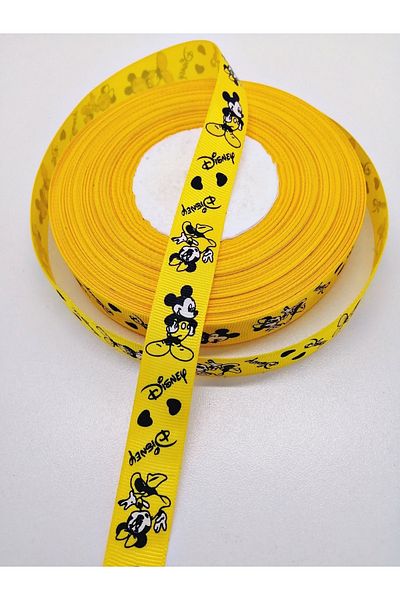 GELD Yellow Micki Mause Patterned Grosgrain Ribbon 2 cm 3 Yards – Ribbon – Ribbon