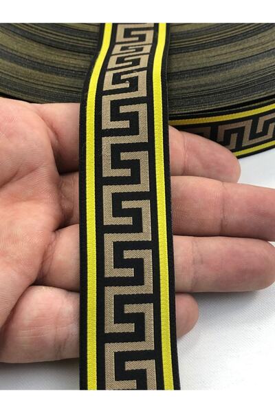 GELD Panglică decorativă Kaki Zigzag cu model de 5 metri – Panglică