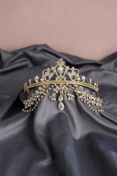 Bride Aksesuar Dünyası En Güzel Gelinlere Özel Hürrem Saçaklı Alınlık Gelin Kına Tacı – Taç – Taç