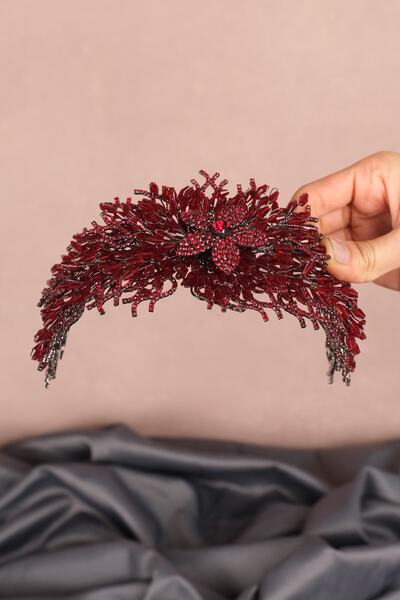 Bride Aksesuar Dünyası Coroana de mireasa Henna cu margele de cristal Alya Bu...